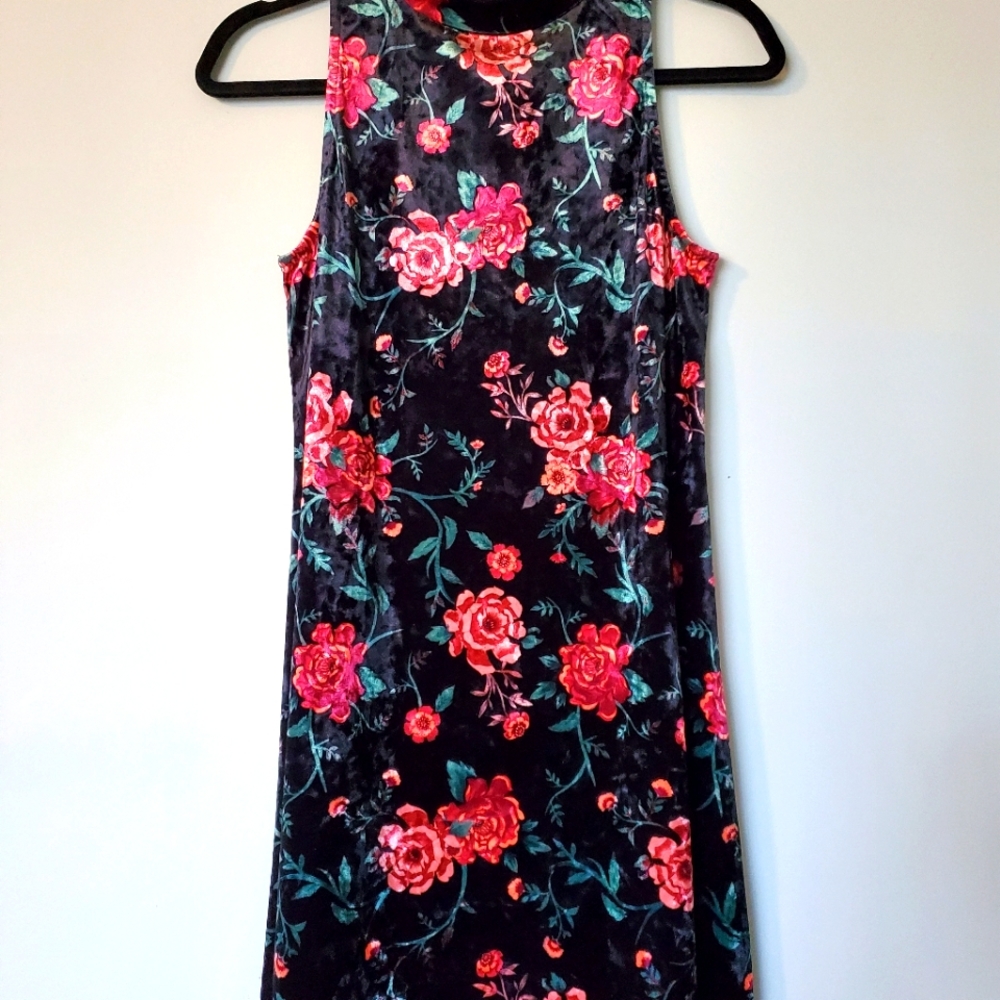 Velvet Floral Dress